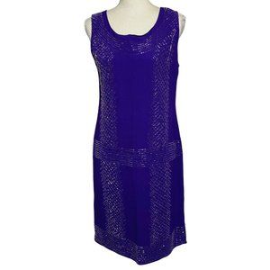 Frank Usher Women Size Purple Scoop Neck Sleeveles